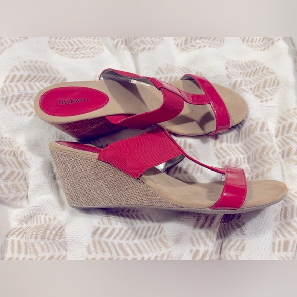 Style&Co. Red Slip On Wedges - Picture 3 of 5
